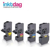 Ink Day Toner compatible avec Kyocera TK-5240, TK5240 4 pcs multipack (1 x TK-5240K, 1 x TK-5240C, 1 x TK-5240M, 1 x TK-5240Y) pour Kyocera Ecosys P5026cdw M-5526cdn M-5526cdw P - 5026cdn