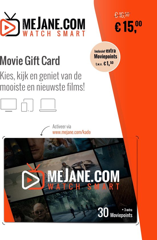 Filmpakket - mooie filmbox met persoonlijk bericht, Jimmy's popcorn, M&Ms en filmtegoed voor 3-5 topfilms - Relatiegeschenk - Thuis bioscoop filmbox - meJane.com - meJane