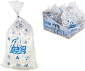 Zakje herbruikbare ijsblokjes/ijsklontjes 1,2 kg - Plastic ijsblokjes - Verkoeling artikelen - Gekoelde drankjes maken