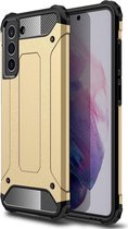 Samsung Galaxy S21 FE Hoesje Shock Proof Hybride Back Cover Goud