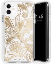 Selencia Zarya Fashion Extra Beschermende Backcover iPhone 11 hoesje - Paisley Gold