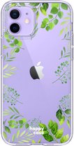 HappyCase iPhone 12 / 12 Pro Hoesje Flexibel TPU Leaves Print