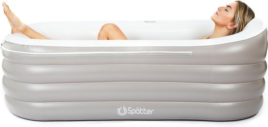 Spätter® - Opblaasbaar bad - Inclusief elektrische pomp - Opblaasbaar ligbad - Opblaasbare badkuip - Zitbad