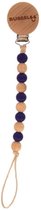 PACIFIER CLIP JAMES(DARK BLUE) |SPEENKOORD| WOODCLIP|HOUT|BPAVRIJ|FOPSPEEN|BABY|PEUTER|