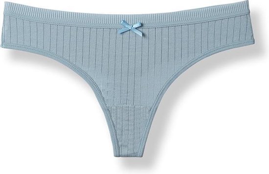 Setje met 3 katoenen strings met kant - ROSE - Dame - 8.00