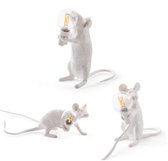 Jawes- Muis lamp- Wit- 3 stuks- Led licht- Liggend- Zittend- Staand- Lamp dier- Huis decoratie- Seletti