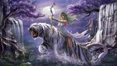 Premium Paintings - Elf op tijger - Diamond Painting Volwassenen - Pakket Volledig / Pakket Full - 30x40