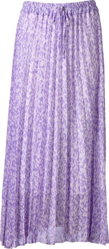 Dames plisse rok touwtjes panter lila lang | Maat Onze size (XS-XL) |  bol.com