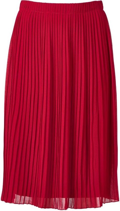 Dames plisse rok donkerrood kort | Maat Onze size, XS-XL | bol.com