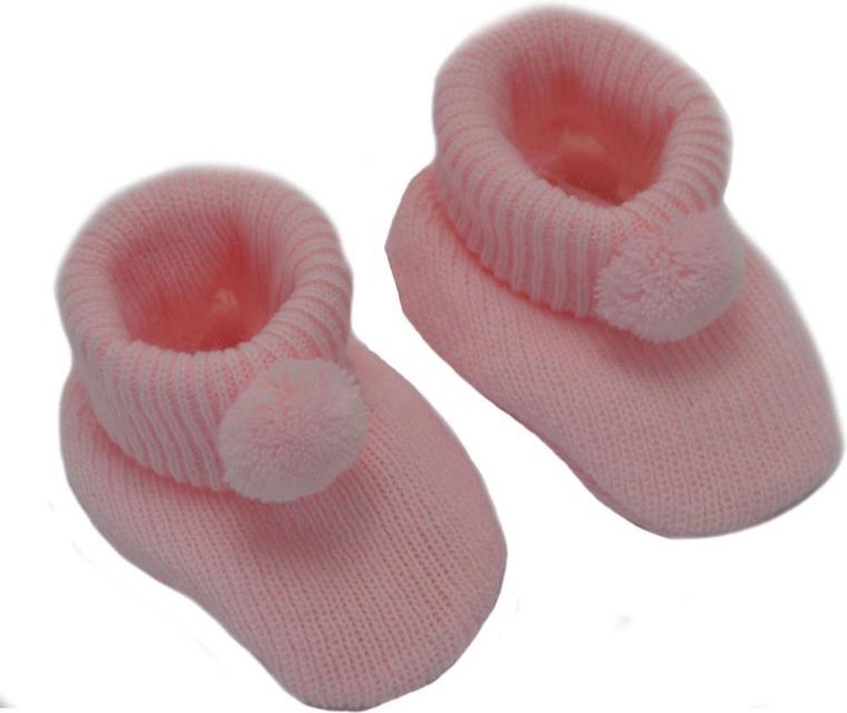 Softtouch Soft Touch Babyslofjes Pompom 0-3 Maanden Meisjes Roze