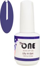 The One Pro - Gellak 15ml - kleur Lily Blauw H064 - Gel Nagellak