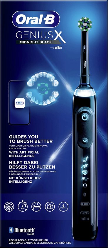 Oral-B Genius X - Special Editie - Zwart - Elektrische Tandenborstel - 1 Handvat en 1 opzetborstel - Oral B