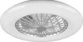REALITY STRALSUND - Ventilator - Titanium - incl. 1x SMD 30 W - Afstandsbediening - Geintegreerde dimmer - Traploos instelbare lichtkleur - Niet geschikt voor externe dimmer - Geheugenfunctie - 3 snelheidsinstellingen - Zomer- en wintermodus