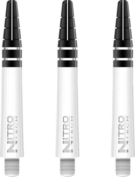 RED DRAGON - Nitrotech Selectiepakket 1 - Wit, Zwart en Grijs Korte Dartschachten - 3 sets per pakket (9 Dartschachten in totaal) van Red Dragon — afbeelding 3
