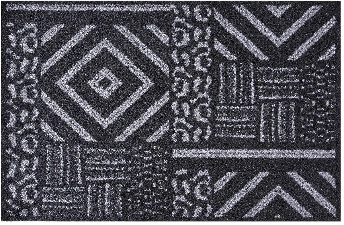 MD-Entree MD Entree - Deurmat - Schoonloopmat - Ambiance - Aztec Grey - 50 x 75 cm Grijs