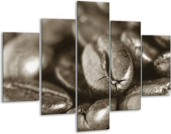 Glas schilderij Koffiebonen, Keuken | Sepia | | Foto print op Glas |  F006719