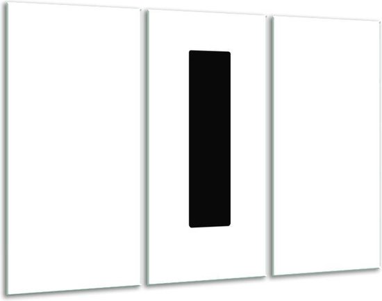Canvas Schilderij Abstract | Wit, Zwart | | F006965