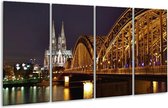 Ponts Peinture sur verre | Or, jaune, noir | 160x80cm 4 Liège | Tirage photo sur verre | F000683
