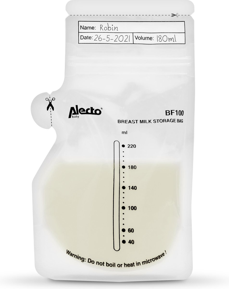 Alecto ® Moedermelkzakje 100 stuks
