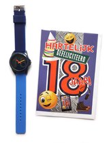 Verjaardag Horloge 18 jaar - Happy Birthday Watch + Wenskaart Hartelijk Gefeliciteerd 18 Jaar!