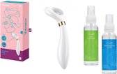 Satisfyer - Endless Fun Partner Vibrator - Wit incl Pleasure Glide Glijmiddel & Toycleaner