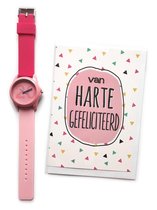 Verjaardag Horloge 20 jaar - Happy Birthday Watch + Wenskaart Van Harte Gefeliciteerd