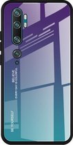 Voor Geschikt voor Xiaomi Mi CC9 Pro Gradient Color Glass Case (paars)