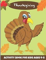 Thanksgiving activity book for kids ages 4-8