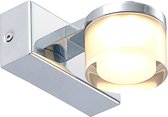 Arcchio - Wandlamp - 1licht - acryl, aluminium, ijzer - H: 6 cm - gesatineerd wit, chroom - Inclusief lichtbron