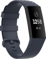 SVH Company FitBit Charge 4 Siliconen Bandje – Ook Geschikt voor Charge 3 – Donkergrijs – Maat L