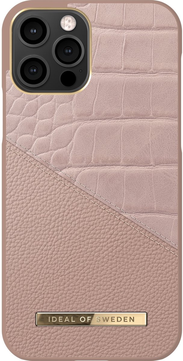 iDeal of Sweden iPhone 12 - 12 Pro Atelier Case Backcover hoesje - Rose Smoke Croco