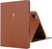 Voor iPad Pro 11 inch (2020) GEBEI PU + TPU horizontale flip beschermhoes met houder en kaartsleuven (bruin)