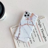 Marmeren patroon TPU beschermhoes voor iPhone 12 mini (wit kaki)