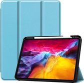 Zuivere kleur horizontale flip TPU + PU lederen tas met drievoudige houder & slaap- / wekfunctie & pen-sleuf voor iPad Pro 11 (2021) (hemelsblauw)