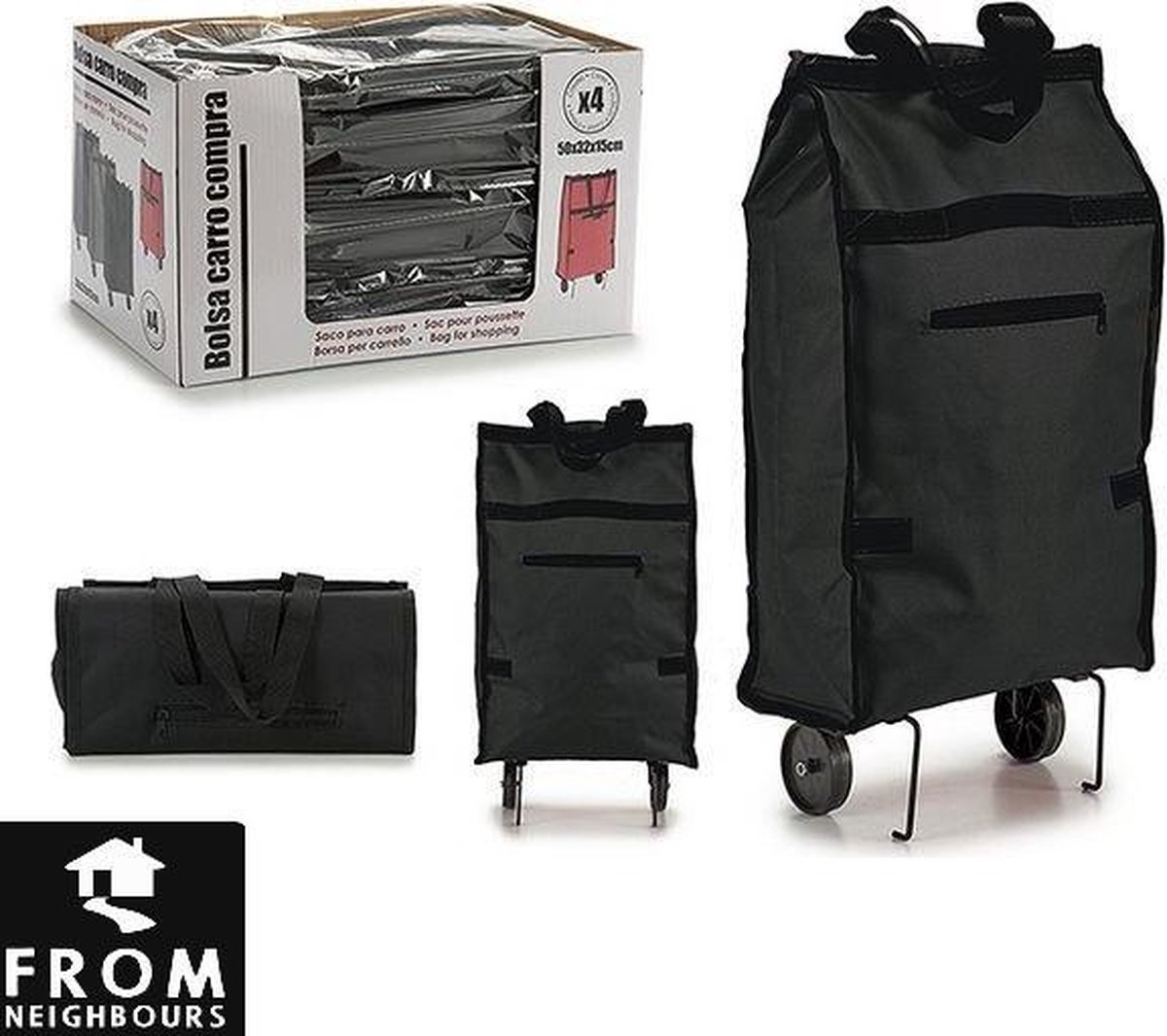 VEVOR 110 lbs draagvermogen, opvouwbare draagbare rollende kar met