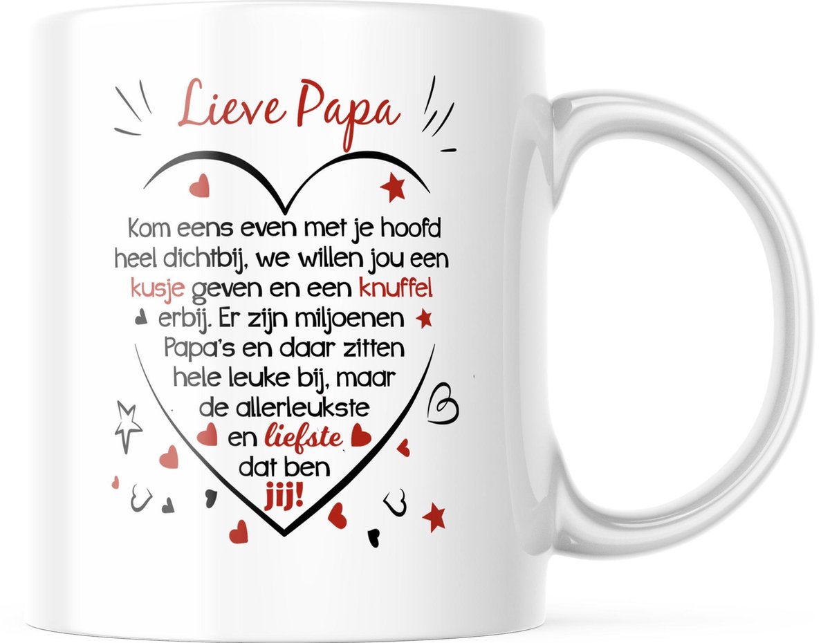 Lieve Papa Hartje Mok - 330 ml - Keramiek