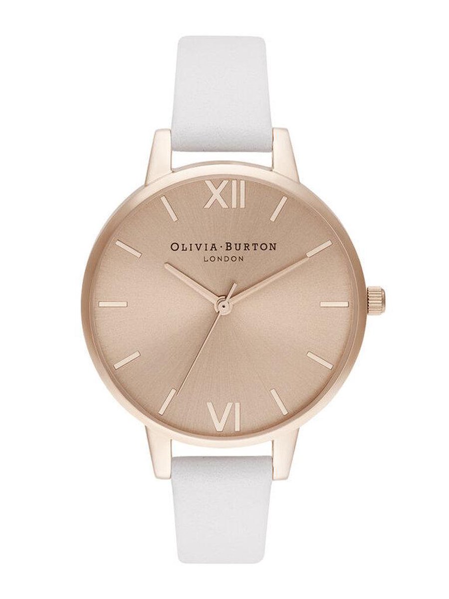 Olivia Burton Sunday Blush - Dameshorloge - OB16DE08 - Lederen horlogeband 34 MM