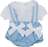 Dr. Kid, tweedelig setje babygirl, bloomer en shirtje met kraag