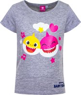Baby Shark kinder t-shirt, grijs, maat 104