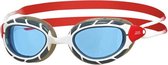Zoggs Predator Zwembril White Red, Tint Blue Regular Fit