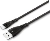 Philips USB Kabel 2.0 - DLC5206A/00 - USB-A - USB-C - Lengte: 2 Meter - Premium Nylon - Zwart