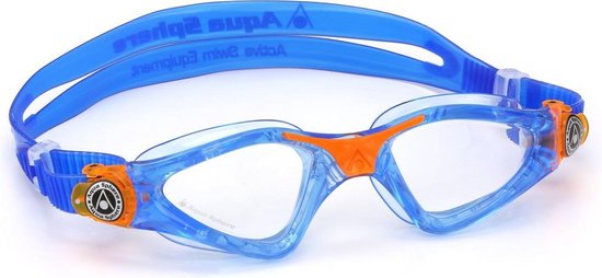 Aqua Sphere Kayenne Zwembril – Kinderen – Clear Lens – Blauw/Oranje