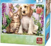 King puzzel hond en poes | 24 stukjes | 3+