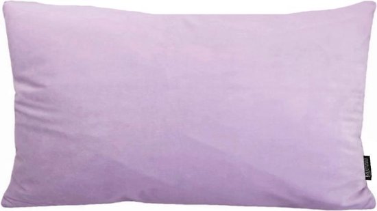 Housse de coussin longue en velours lilas | Velours - Polyester | 30 x 50 cm