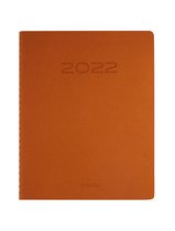 Brepols Agenda 2022 - Timing week - Calvi verborgen Wire-O - 17,1 x 22 cm - Oranje