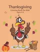 Thanksgiving coloring book for kids ages 4-8