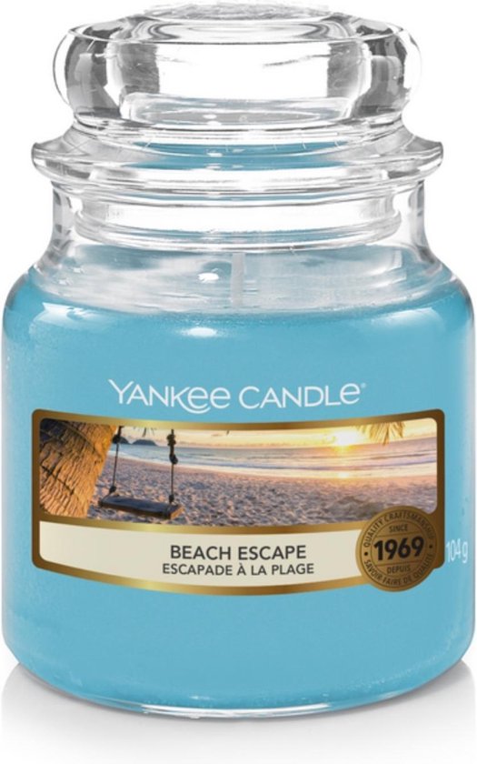 Yankee Candle Geurkaars Small Beach Escape - 9 cm / ø 6 cm