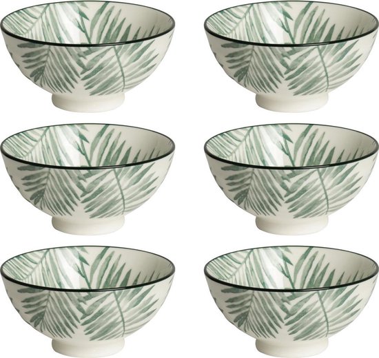 Gusta Table Tales Schaaltje ø10cm Evergreen Leaf set 6 stuks