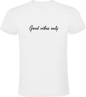 Good Vibes Only Heren t-shirt | relax | peace | vrede | respect | Wit