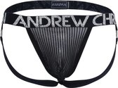 Andrew Christian Sheer Sparkle Stripe Ring Jock | Maat S | Zwart | Heren Jockstrap | Mannen Ondergoed